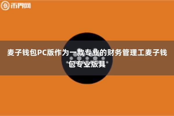 麦子钱包PC版作为一款专业的财务管理工麦子钱包专业版具