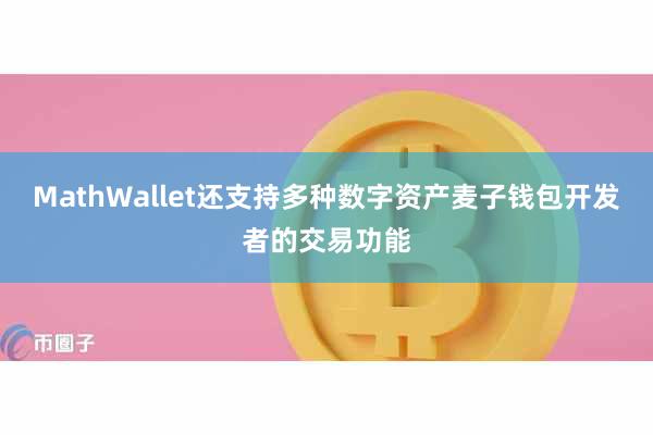 MathWallet还支持多种数字资产麦子钱包开发者的交易功能
