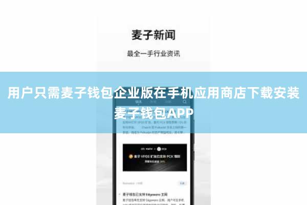 用户只需麦子钱包企业版在手机应用商店下载安装麦子钱包APP
